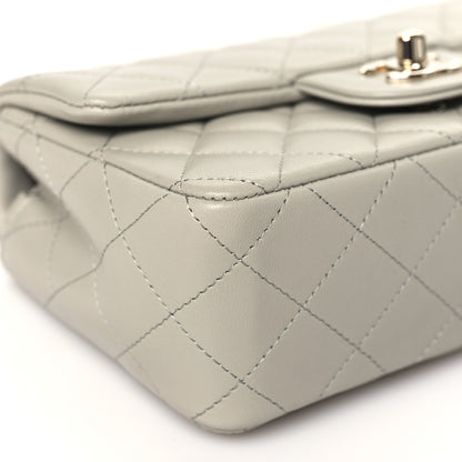 Chanel Lambskin Quilted Mini Rectangular Flap Grey 9 of 11