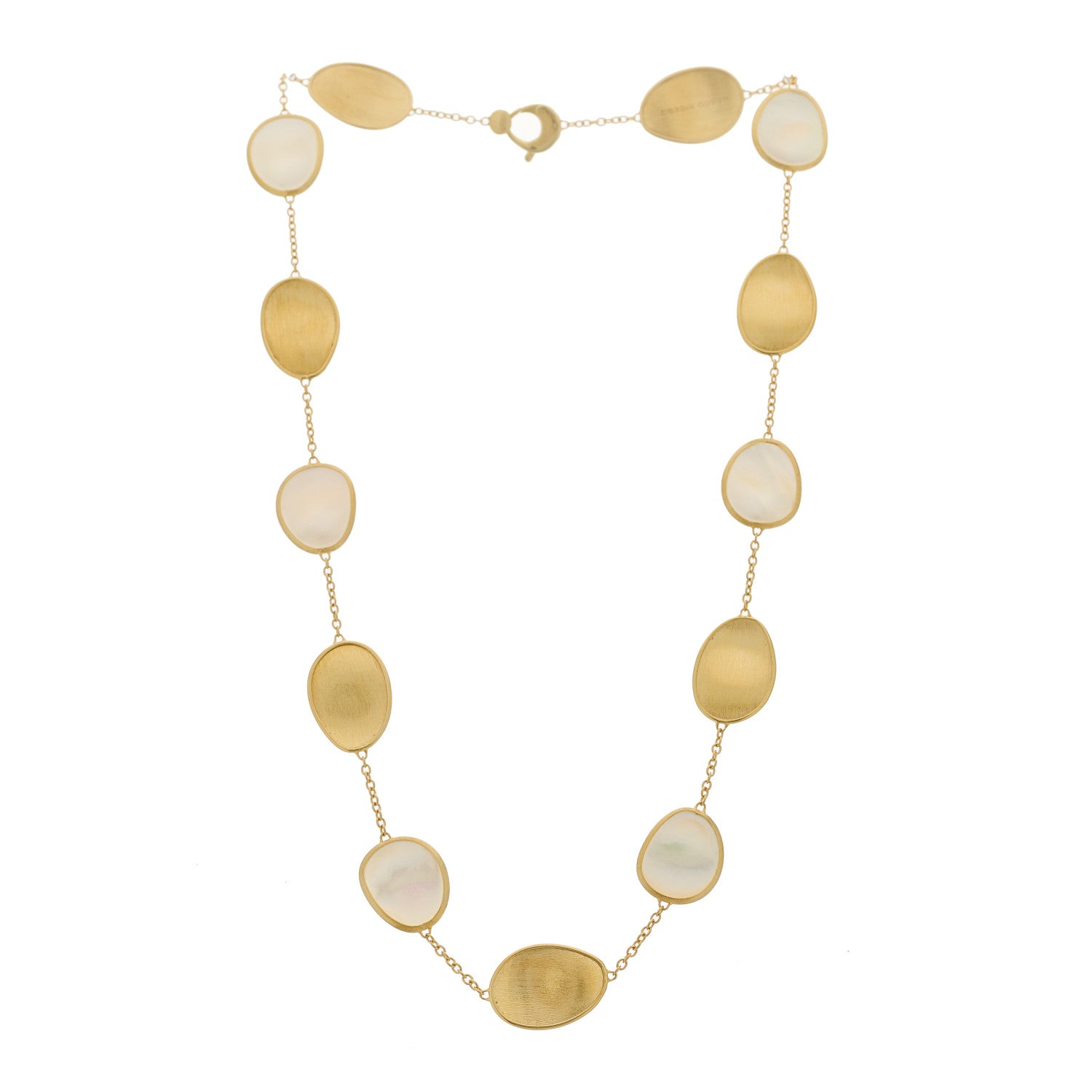 Marco Bicego 18K Yellow Gold Mother of Pearl Lunaria Short Necklace 2 of 5