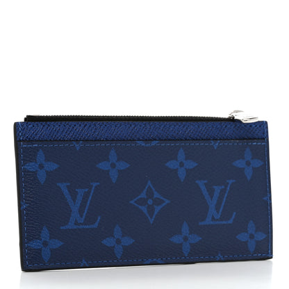 Louis Vuitton Monogram Taiga Coin Card Holder Cobalt 3 of 6