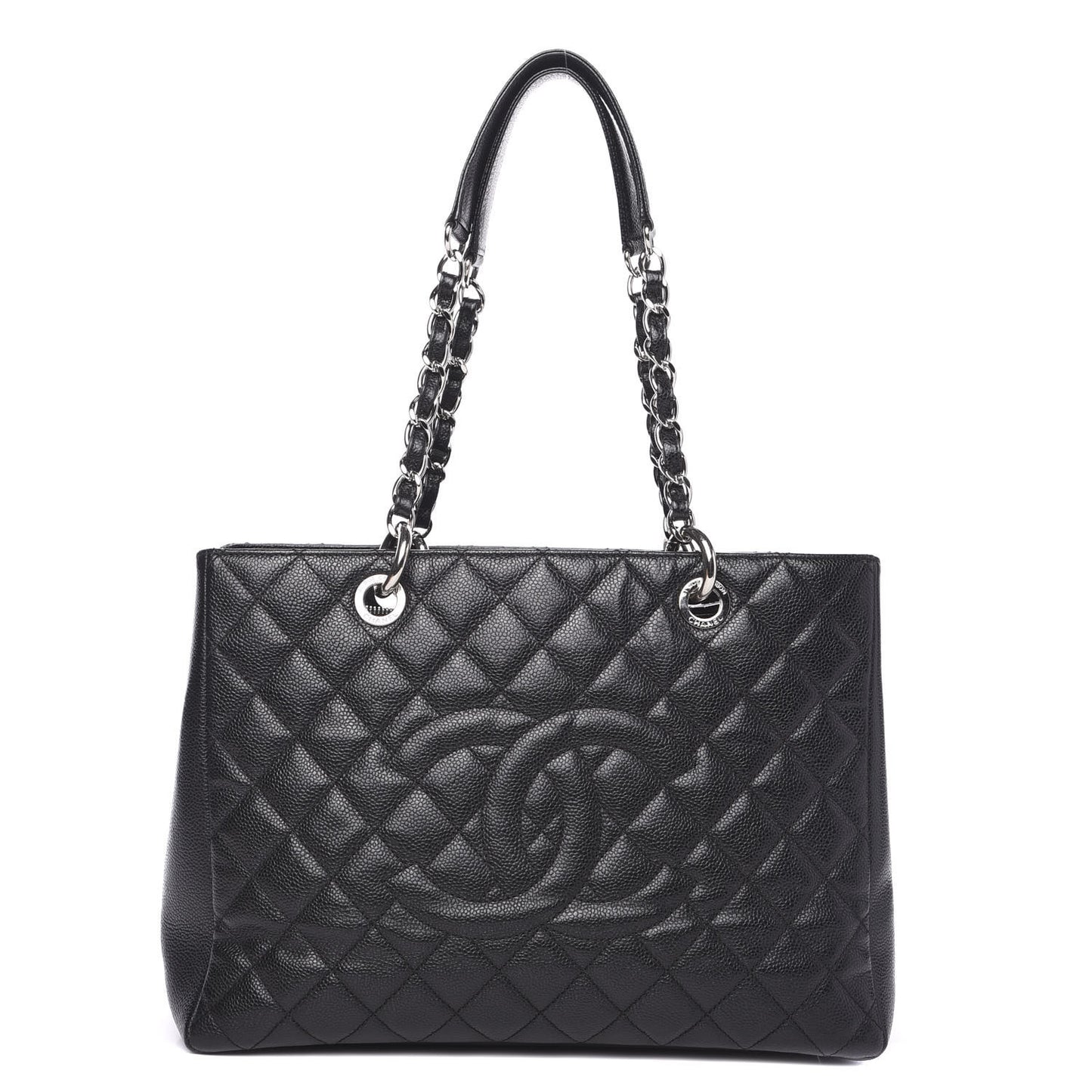 Caviar Quilted Grand Shopping Tote GST Black