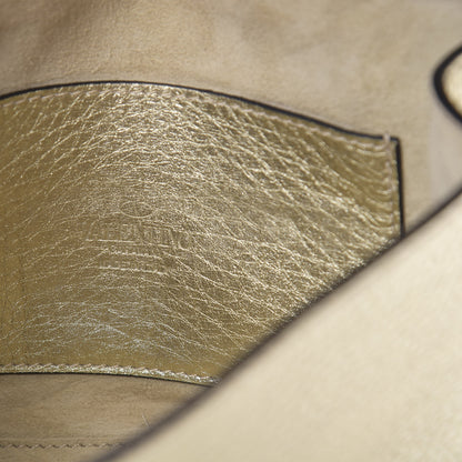 Valentino Garavani Metallic Pebbled Calfskin Medium Rockstud Flip Lock Crossbody Bag Platino 6 of 14