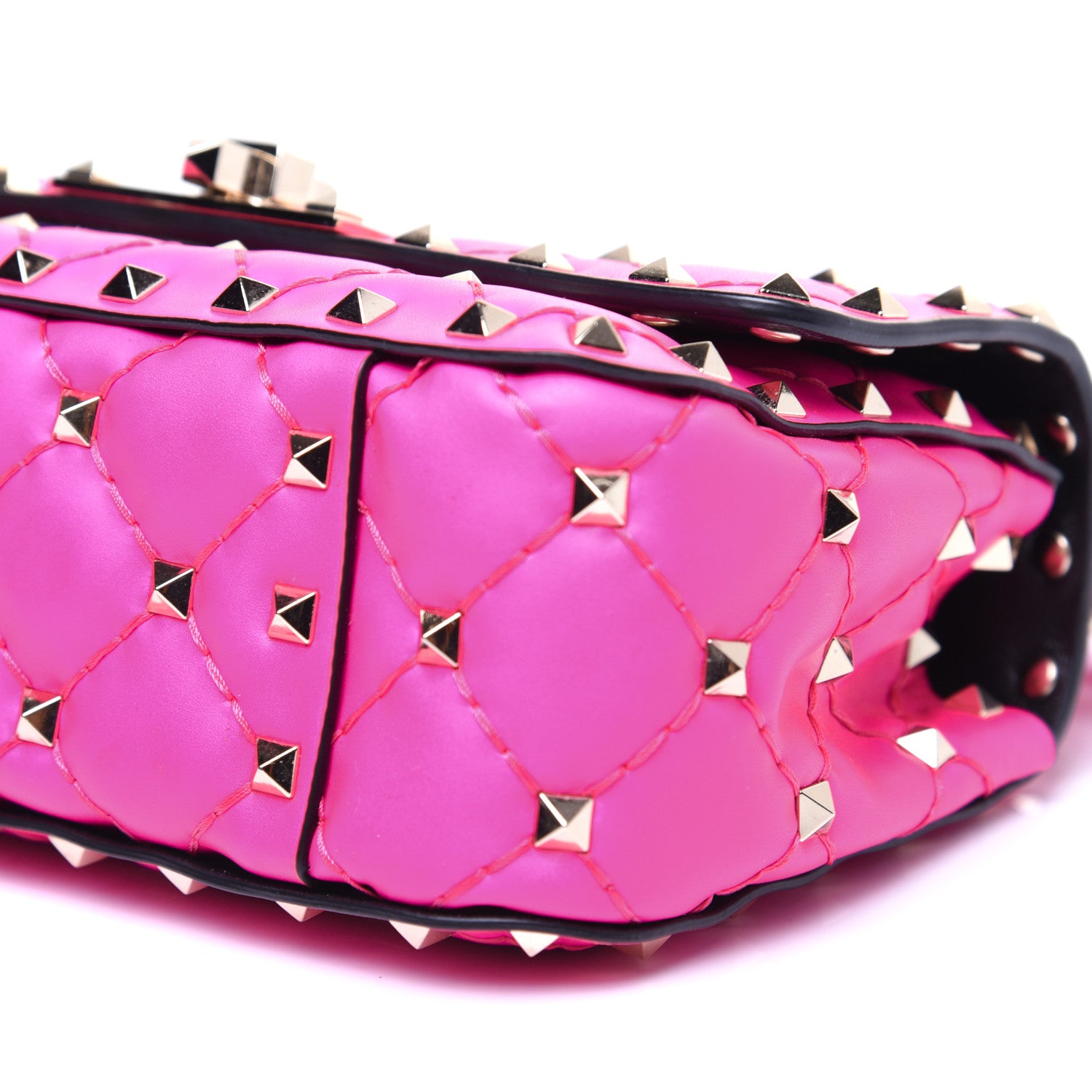 Valentino Garavani Calfskin Mini Rockstud Spike Shoulder Bag Azalea 7 of 12