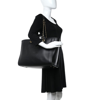 Chanel Calfskin Medium Deauville Tote Black 2 of 15