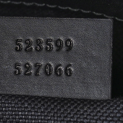 Gucci GG Supreme Monogram Web Small Flat Messenger Bag Black Grey 7 of 12