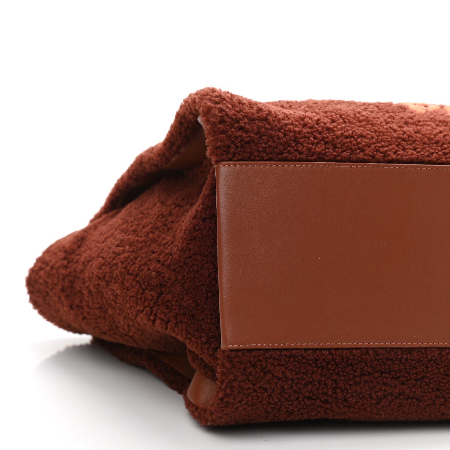 Chanel Shearling Large Deauville Tote Burgundy 9 of 10