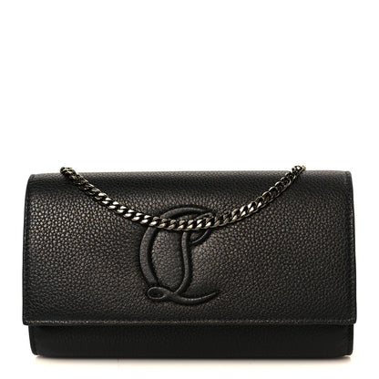 Christian Louboutin Grained Calfskin By My Side Wallet On Chain Black 1 of 11