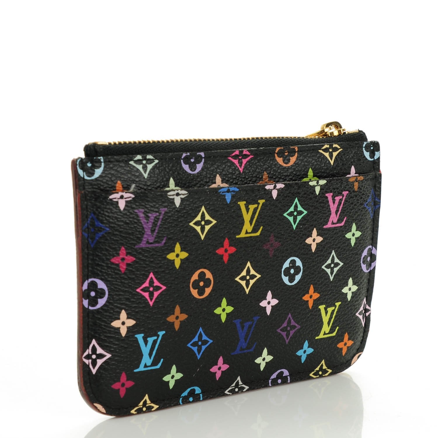 Louis Vuitton Monogram Multicolor Key Pouch Black Violet 3 of 7