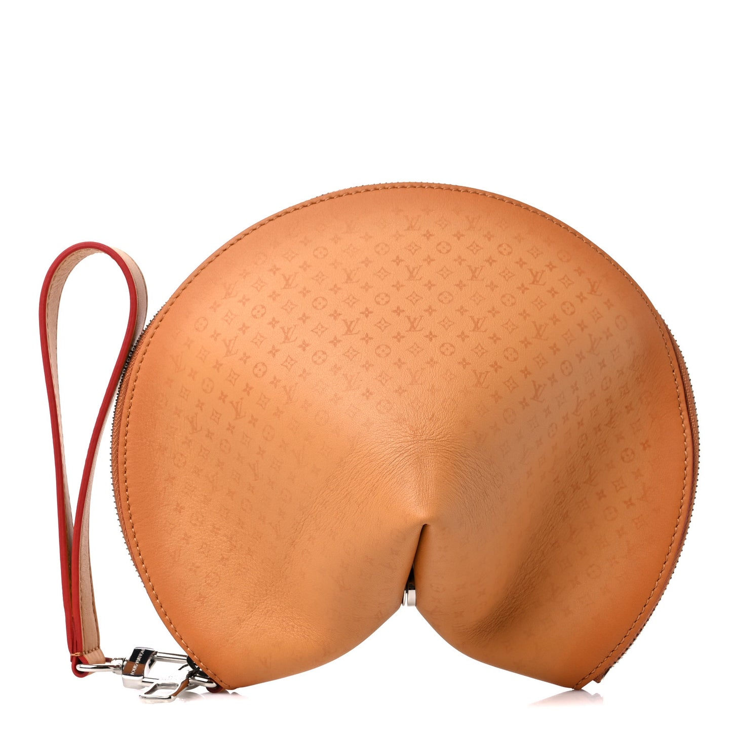 Calfskin Monogram Fortune Cookie Pouch Purple