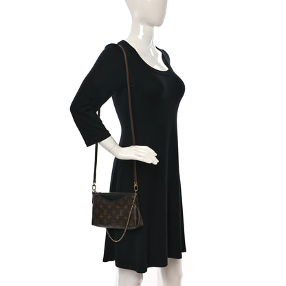 Louis Vuitton Monogram Pallas Clutch Black 2 of 9