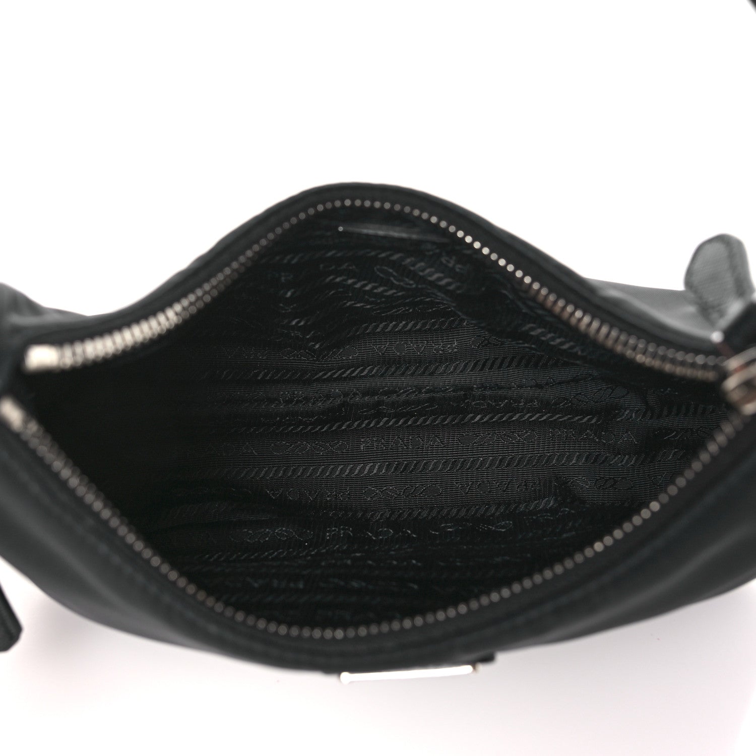 Prada Tessuto Nylon Saffiano Mini Re-Edition 2005 Bag Black 5 of 9