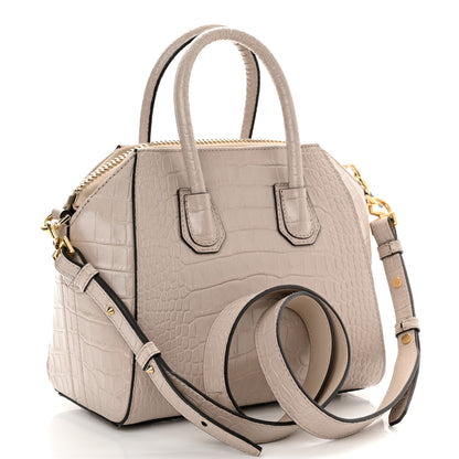 Givenchy Calfskin Crocodile Embossed Mini Antigona Dune 3 of 11