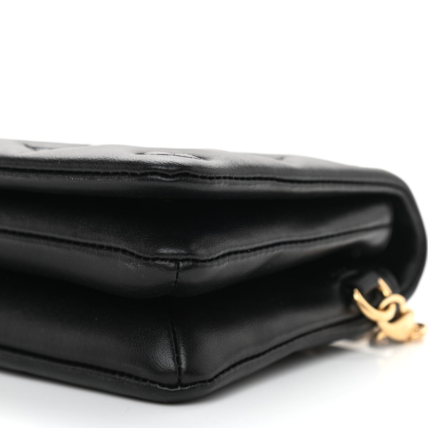 Lambskin Embossed Monogram Pochette Coussin Black