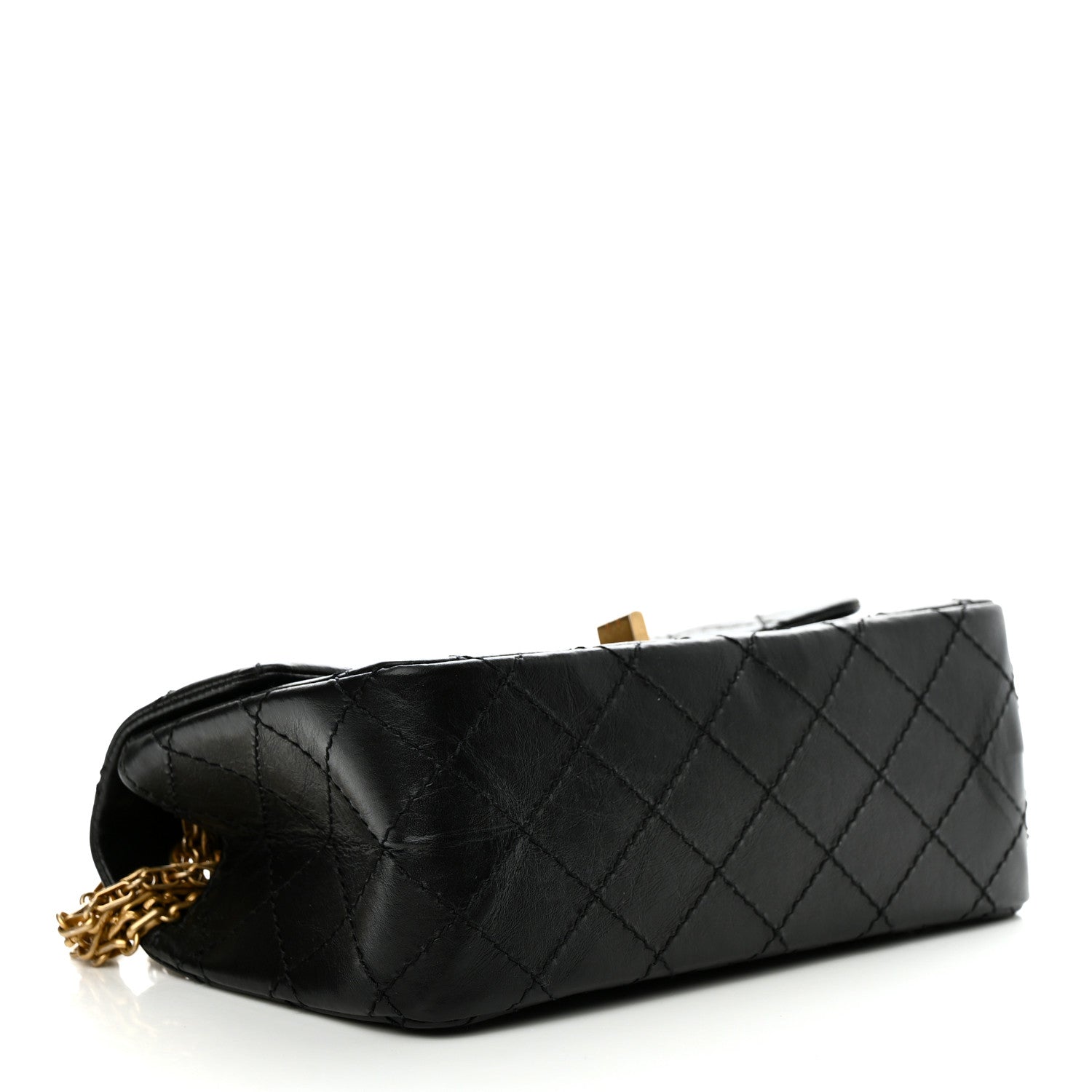 Chanel Aged Calfskin Quilted 2.55 Reissue Mini Flap Black 4 of 11