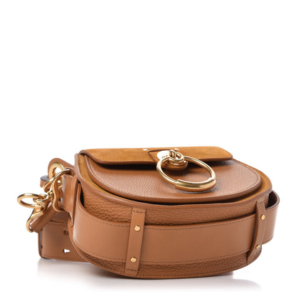 Chloe Calfskin Suede Small Braided Tess Bag Autumnal Brown 4 of 8