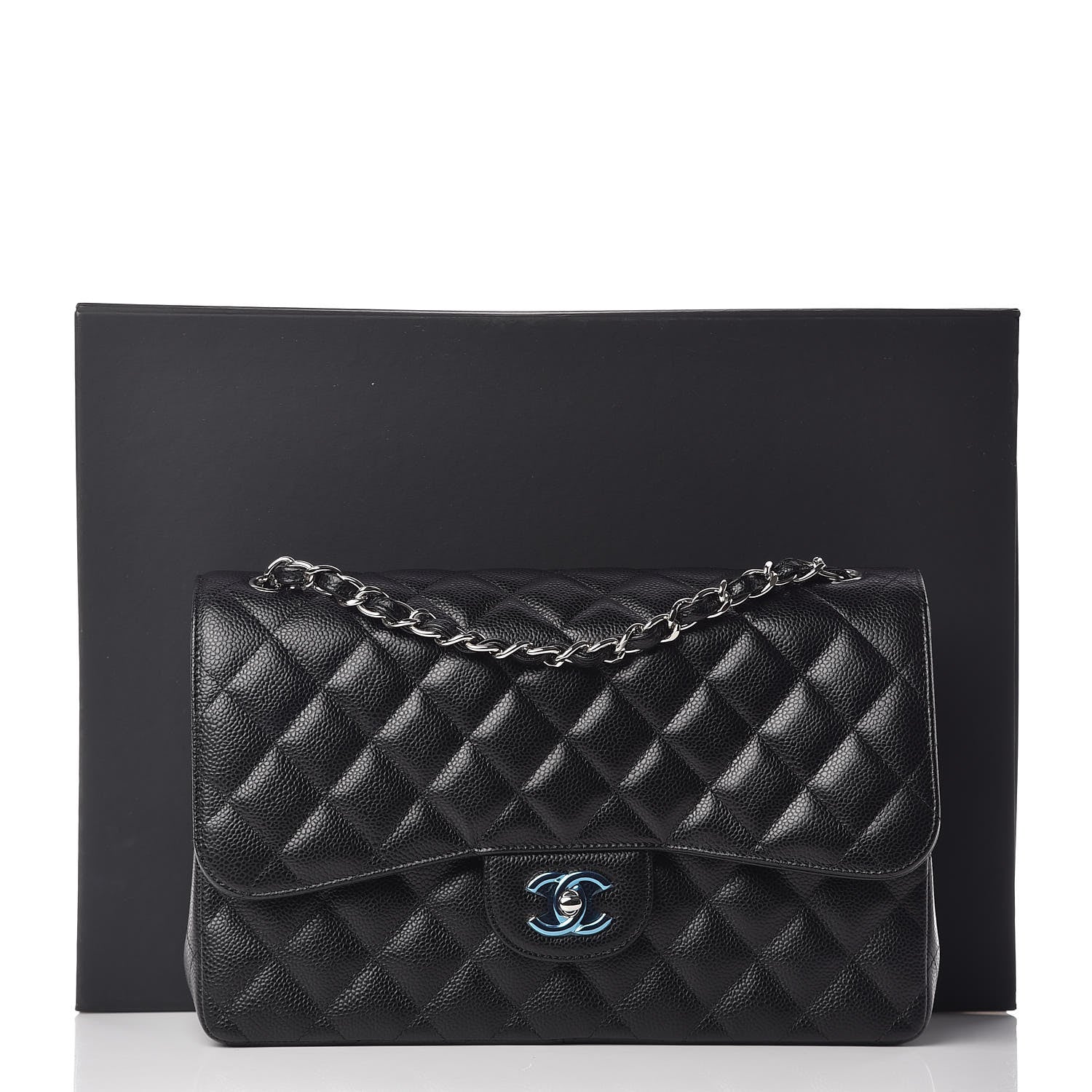 Chanel Caviar Quilted Jumbo Double Flap Black 11 of 11