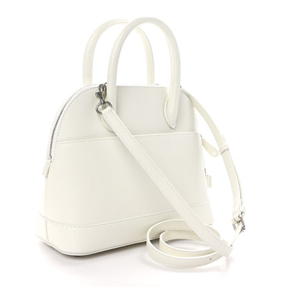 Balenciaga Grained Calfskin Logo S Ville Top Handle Bag White Black 3 of 10