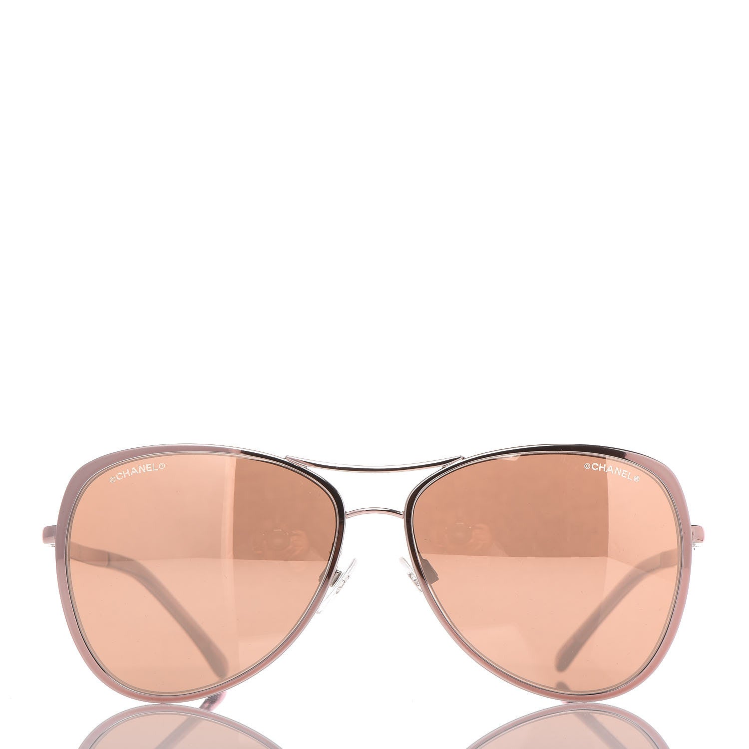 Chanel 18K Pilot Summer Sunglasses 4223 Pink Gold 3 of 7