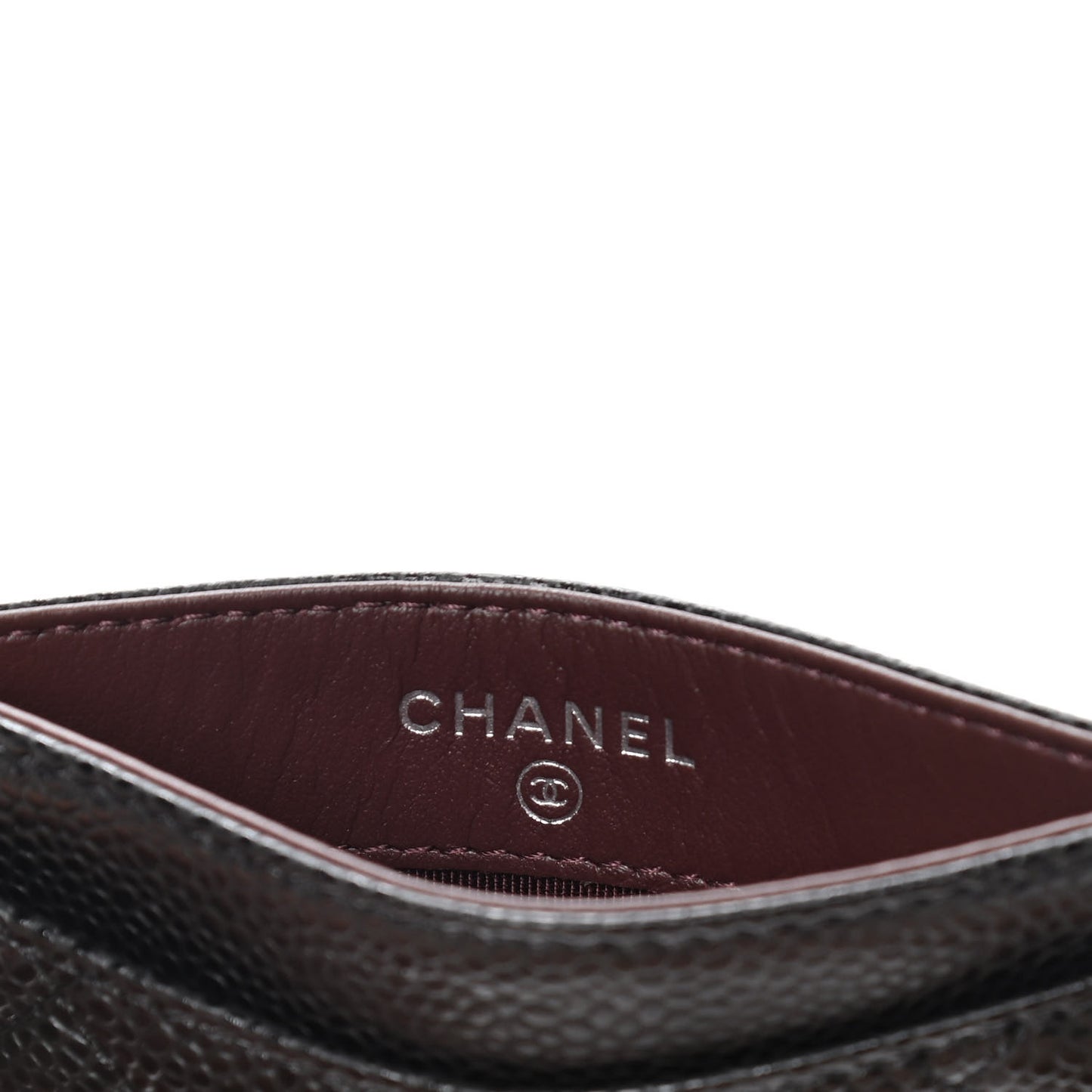 Caviar Quilted Card Holder Black