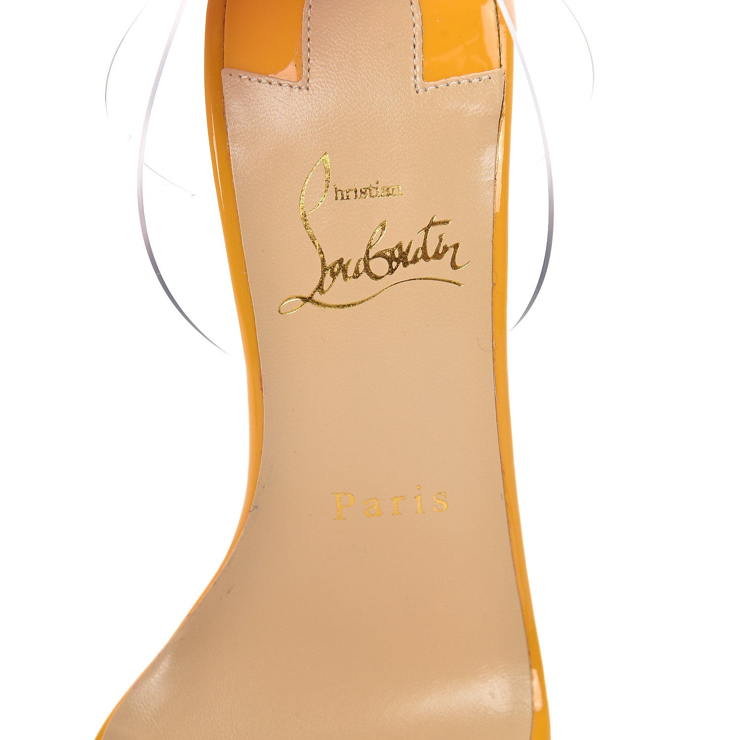 Christian Louboutin Patent PVC Jonatina 100 Sandals 36.5 Topaz Transparent 6 of 8
