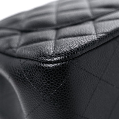 Chanel Caviar Quilted Jumbo Double Flap Black 10 of 12