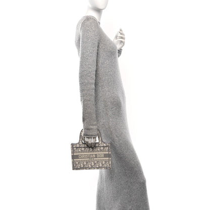 Christian Dior Oblique Mini Book Tote Grey Multicolor 3 of 11