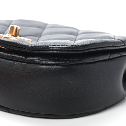 Chanel Calfskin Quilted Mini Coco Mail Clutch with Chain Black 10 of 10