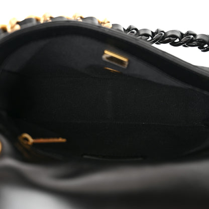 Chanel Lambskin Quilted Small Lacquered Chain Flap Black 5 of 10