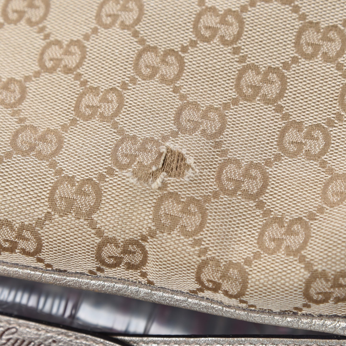 Monogram Medium Abbey Shoulder Bag Gold