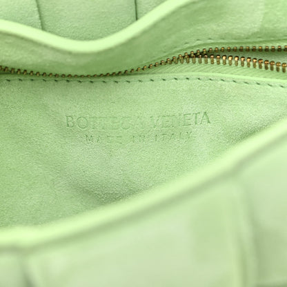 Bottega Veneta Suede Maxi Intrecciato Padded Chain Cassette Crossbody Bag Wasabi 6 of 12
