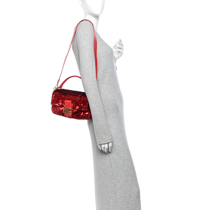 Fendi Sequin Paillettes Shiny Nappa Sex and the City Baguette Caipiroska 2 of 10