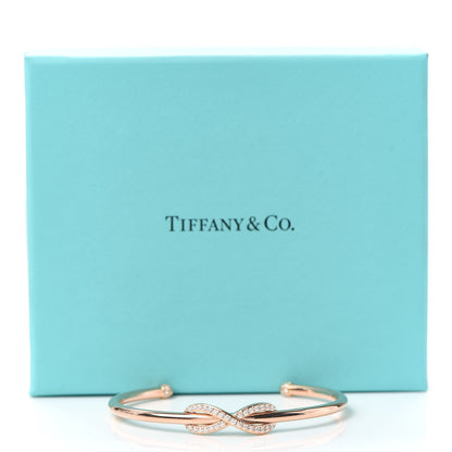 Tiffany 18K Rose Gold Diamond Infinity Cuff Bracelet 5 of 5