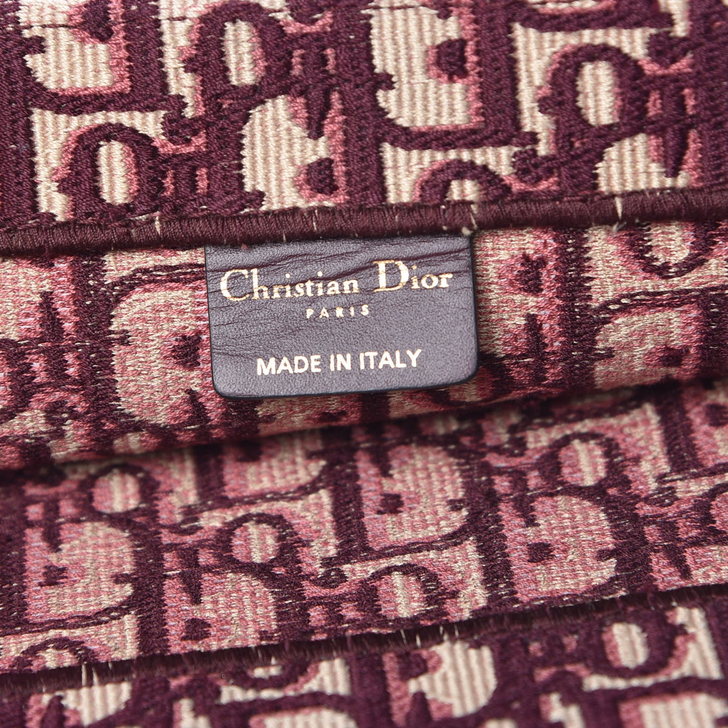 Oblique Large Book Tote Burgundy Multicolor