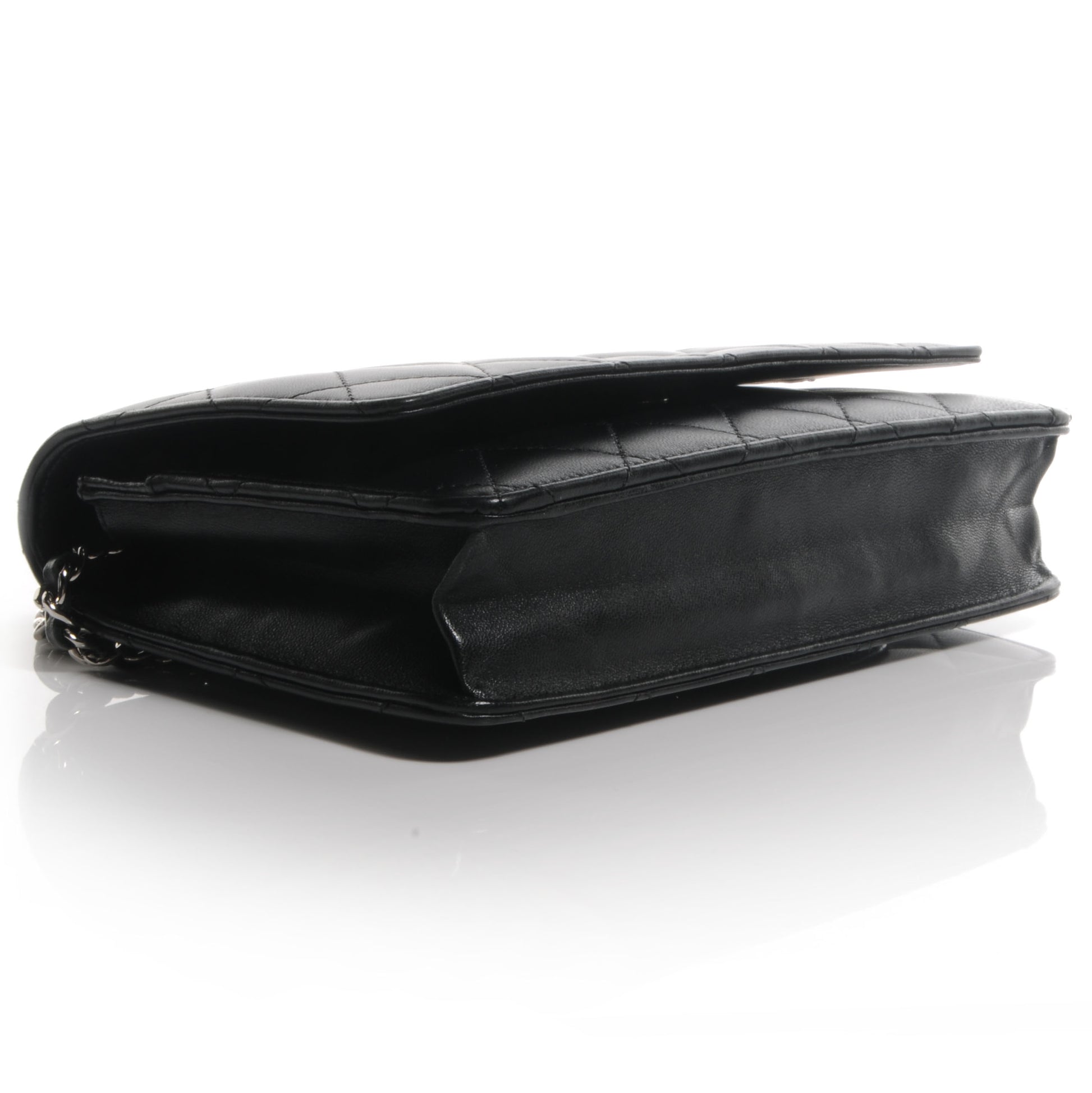 Chanel Lambskin Quilted Wallet On Chain WOC Black 4 of 10