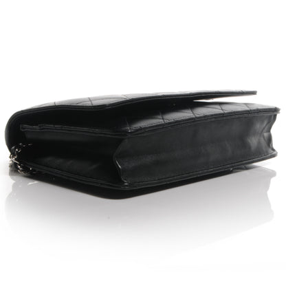 Chanel Lambskin Quilted Wallet On Chain WOC Black 4 of 10