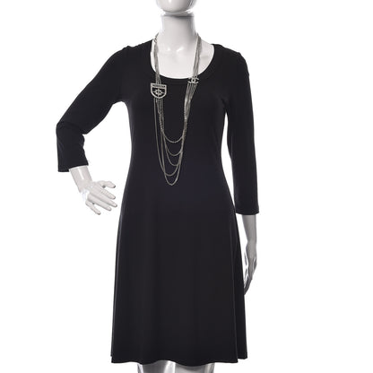 Chanel Baguette Crystal CC Shield Multi Strand Long Chain Necklace Silver 2 of 6