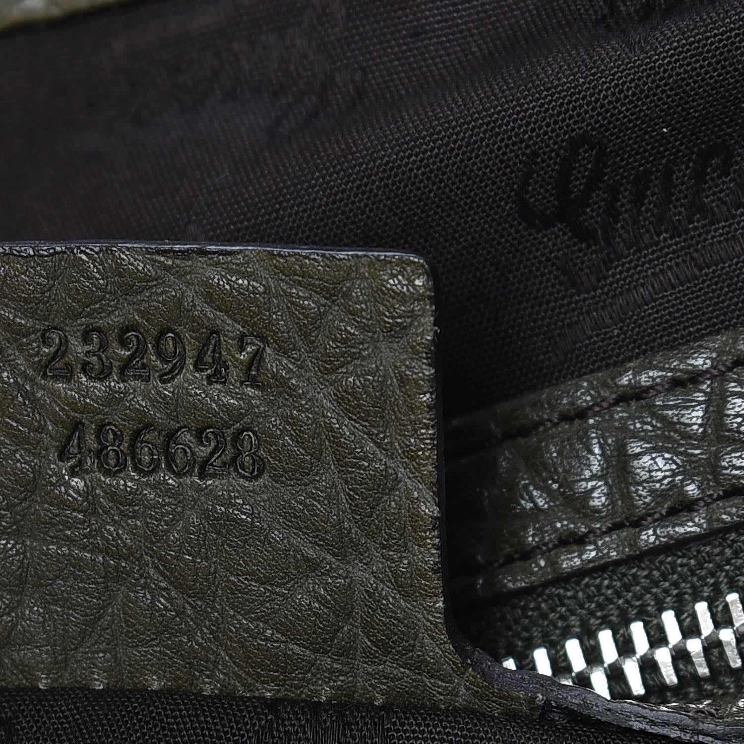 Gucci Monogram Medium Bamboo Bar Tote Olive 7 of 12