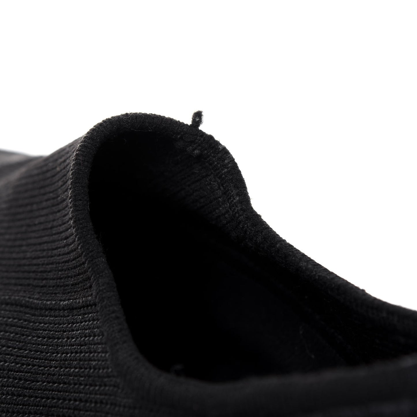 Stretch Fabric Grosgrain Pearl Cap Toe CC Moccasin Loafers 39 Black