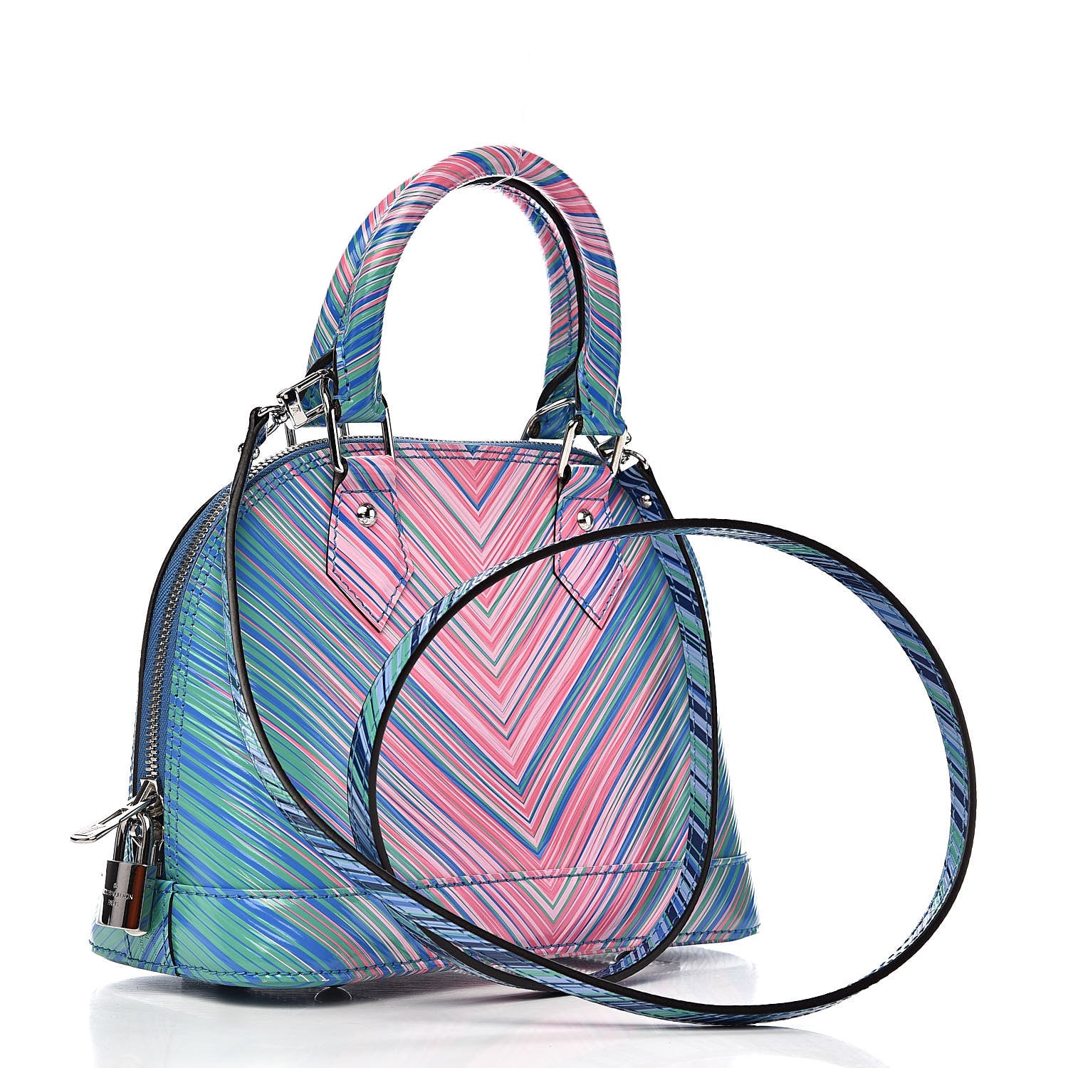 Louis Vuitton Epi Tropical Alma BB Blue Rose 3 of 10