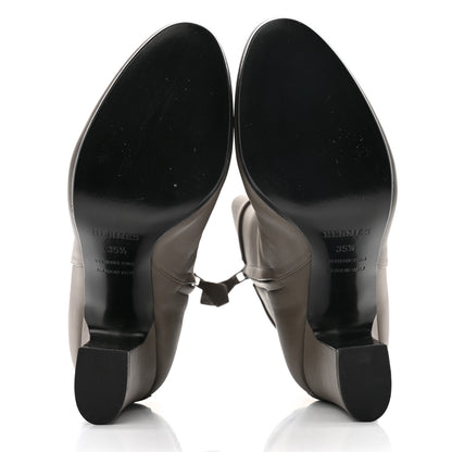 Hermes Calfskin Joueuse Ankle Boots 35.5 Etain 5 of 8