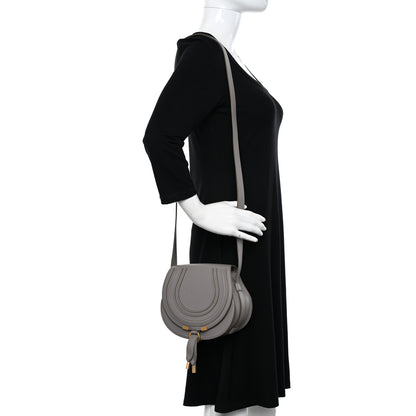 Chloe Calfskin Mini Marcie Round Crossbody Bag Cashmere Grey 2 of 14