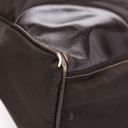 Prada Tessuto Nylon Calfskin Hobo Moro 14 of 16