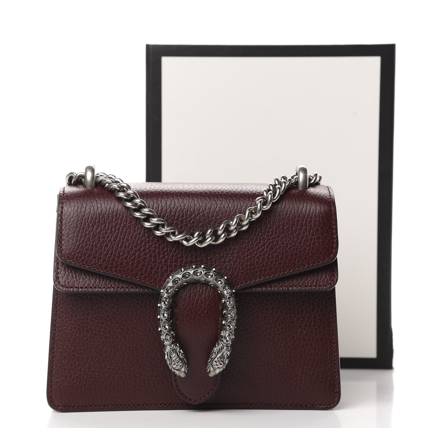 Dollar Calfskin Crystal Mini Dionysus Shoulder Bag Vintage Bordeaux