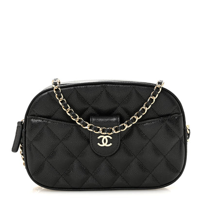 Chanel Caviar Quilted Chain Camera Bag Black 1 of 11