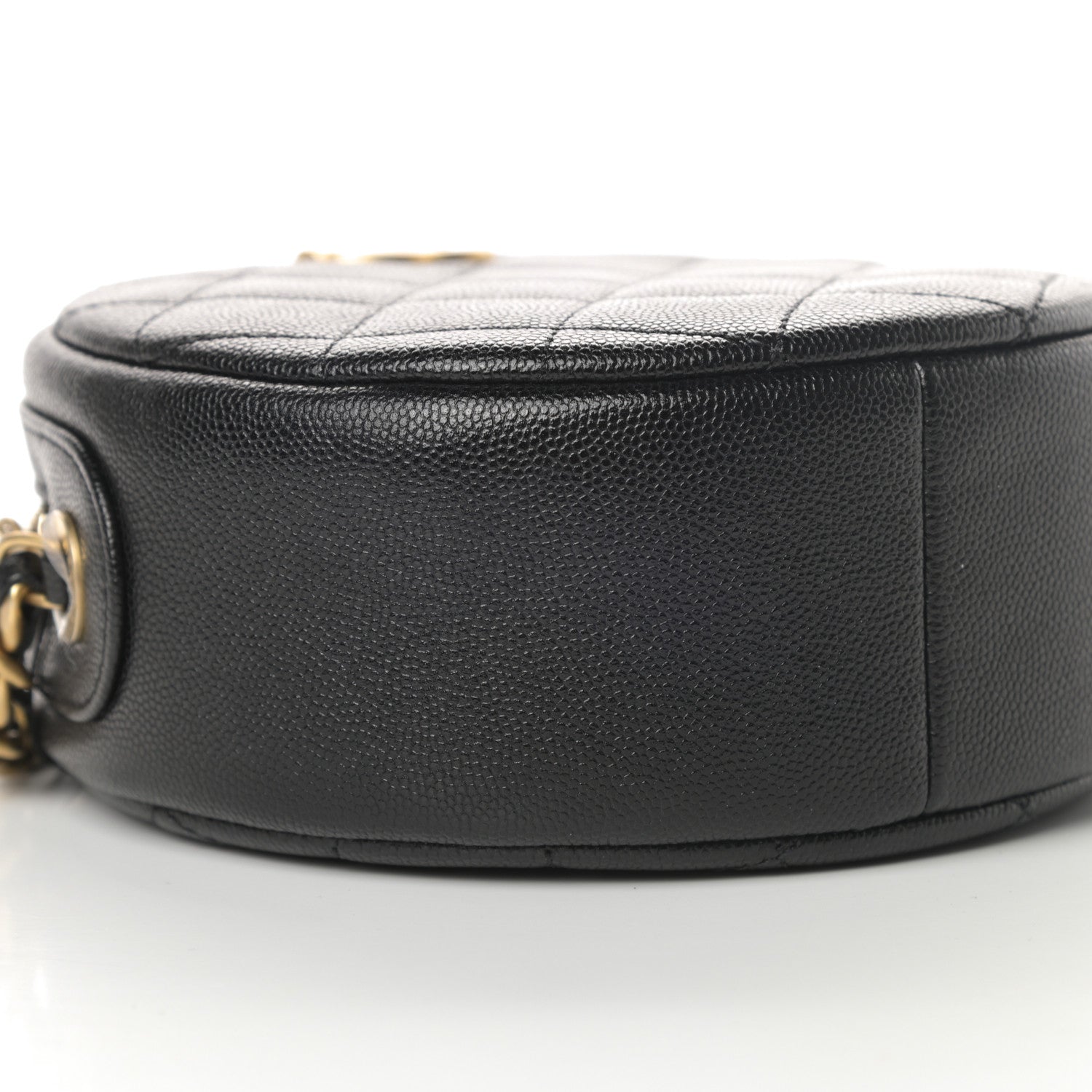 Chanel Caviar Quilted Small Round Bag With Chain Black 9 of 10