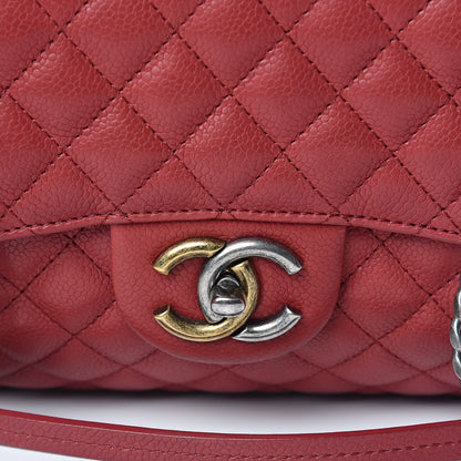 Chanel Caviar Quilted Large Casual Pocket Tote Red 10 of 14