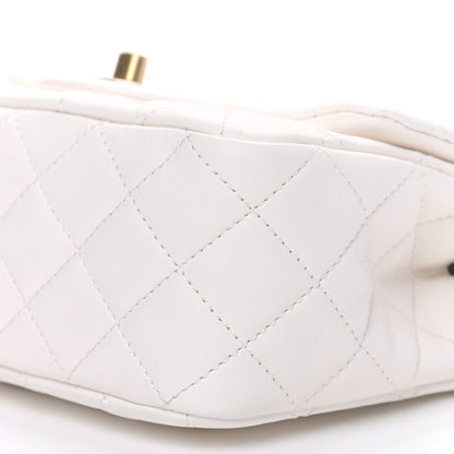 Chanel Lambskin Quilted Mini Pearl Crush Flap White 8 of 8