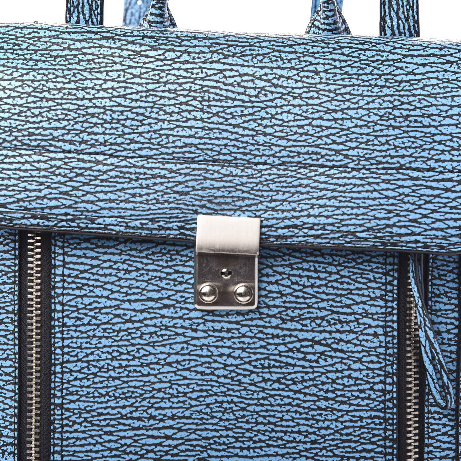 3.1 Phillip Lim 3.1 Textured Calfskin Pashli Backpack Black Blue 8 of 8