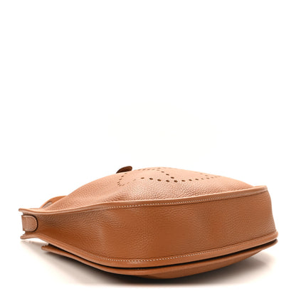 Hermes Taurillon Clemence Evelyne III PM Gold 4 of 10
