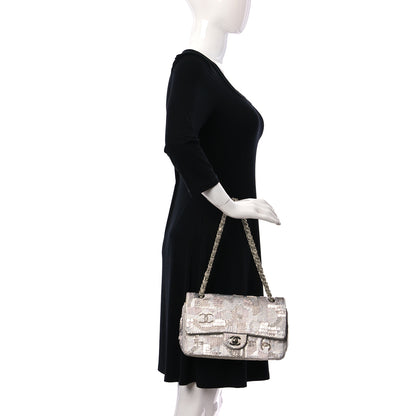 Chanel Sequin CC Small Double Flap Silver 2 of 12