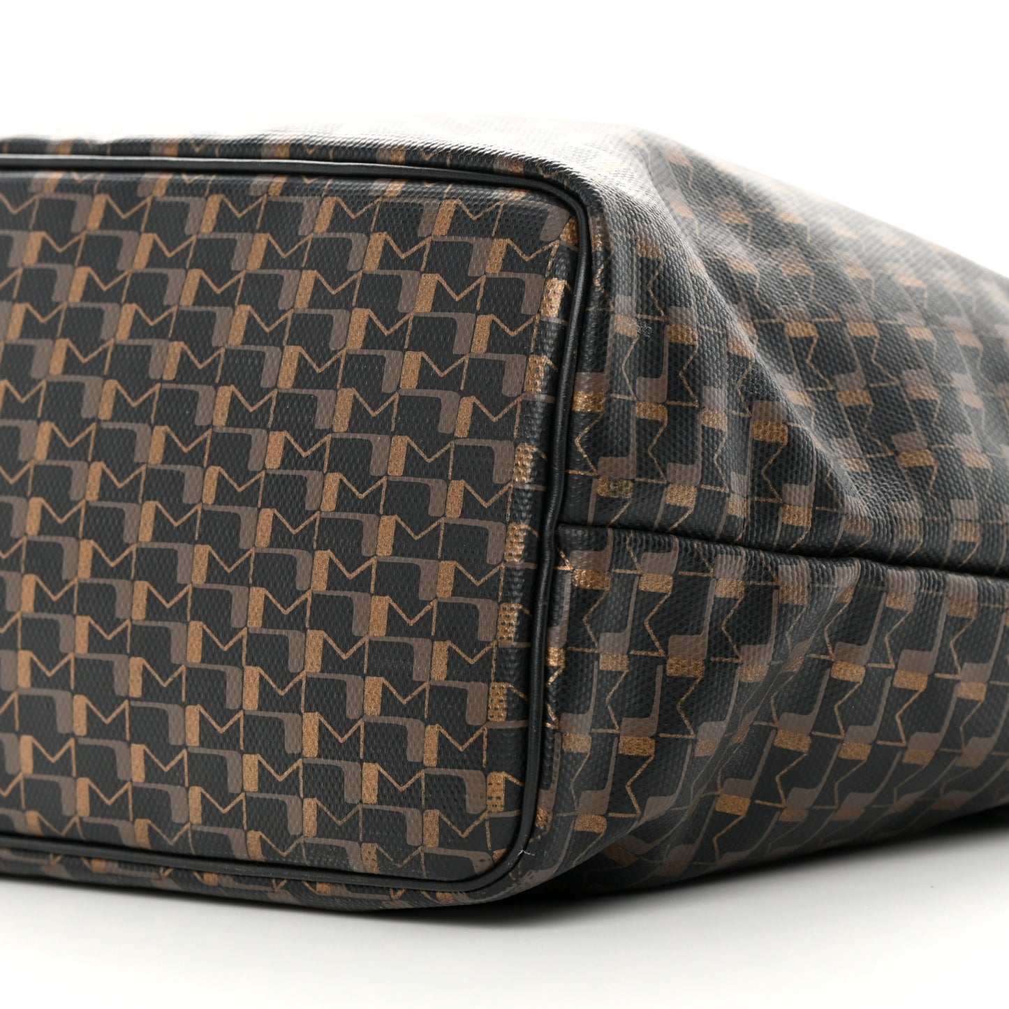 Grained Calfskin Canvas 1920 Oh! Tote Ruban MM Carbon Bronze